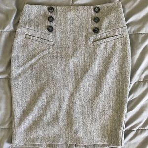 BCX Grey heathered pencil skirt